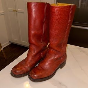 FRYE Campus 14L Motorcycle Distressed Leather Boots